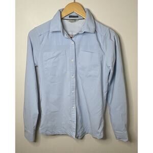 Exofficio Women's Balandra Long-Sleeve Hiking Outdoor Light Blue Shirt Sz Small